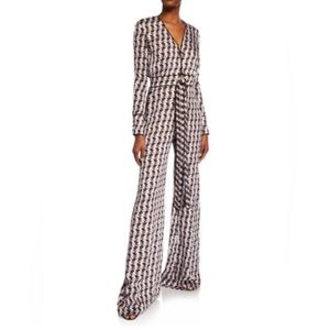 Alexis Yarra Printed Long Sleeve tie front jumpsuit